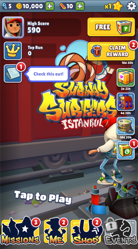 ܿ˹̹汾(Subway Surf)v3.35.0 ׿